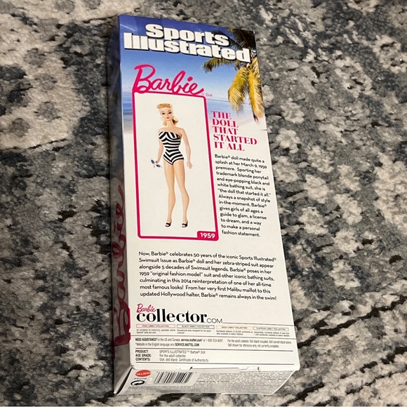 2014 Sports Illustrated Swimsuit Barbie black label doll New in box sealed - Picture 3 of 3